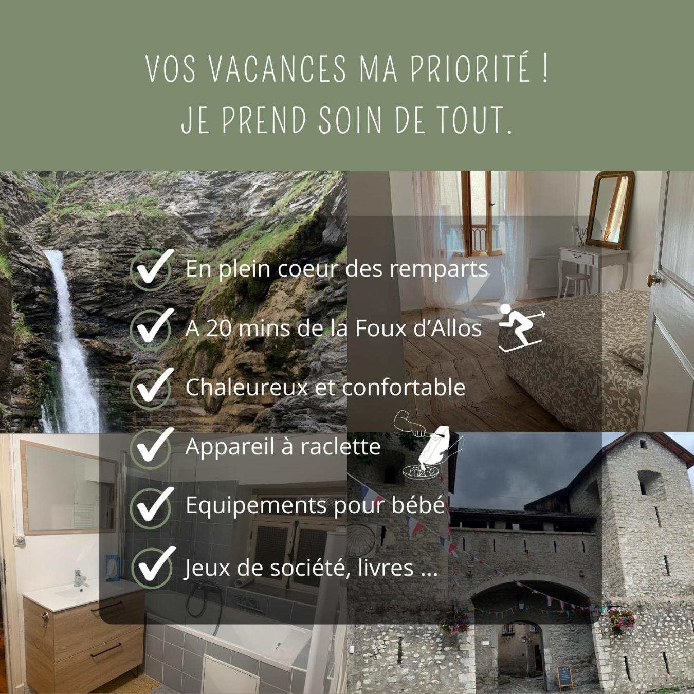 Maison Familiale Des Remparts Colmars Bagian luar foto